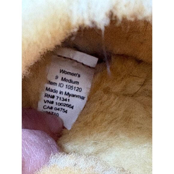 L.L. Bean Wicked Good Slippers Shearling Lined Brown-sz 9 - Picture 3 of 8